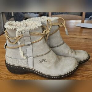 UGG Women's Cream Shearling Winter Boots